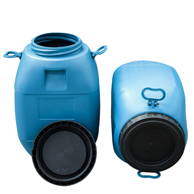 HDPE 100% 60L Blauwe HDPE Plastic Containertrommel met Deksel