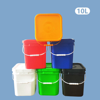 10L vierkante HDPE plastic container voor droge goederen die vloeibare opslag inpakken;