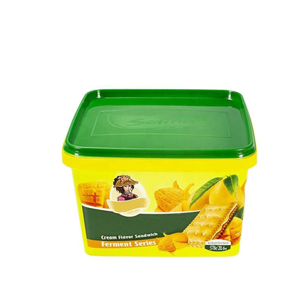 Food Grade Klein HDPE Plastic Containervierkant Met Afdichtend Deksel