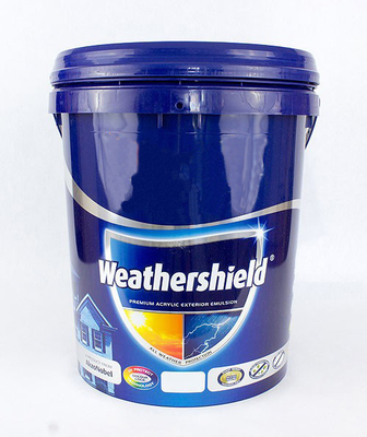 Draagbare 20L emmer lege blauwe ronde plastic verfemmer met deksel