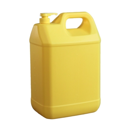 Gele Detergent Plastic 1 Gallon Chemische Containers met Pomp 210g
