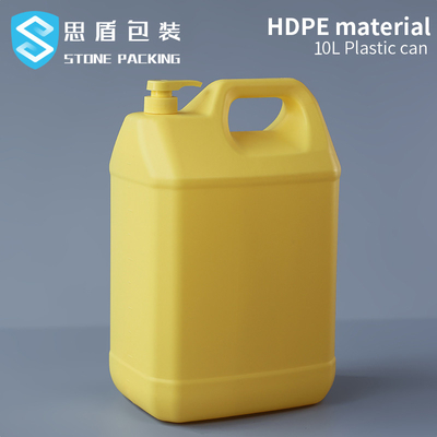 Gele Detergent Plastic 1 Gallon Chemische Containers met Pomp 210g
