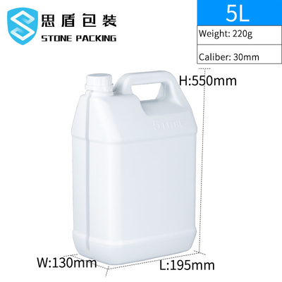Kaliber 30mm HDPE Plastic Flessen5l Plastic Trommel 220g