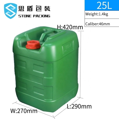 Plastic Strakke Hoofd25l 5 Gallons Chemische Containers 63mm Rieke Opening