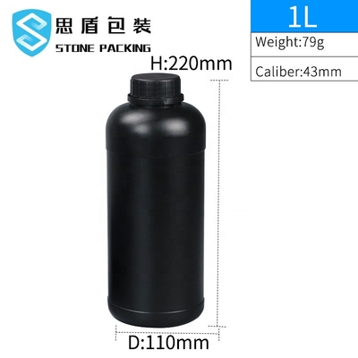 Het zuur etst LML Detergent Matte Black Plastic Bottles 110*220*43mm