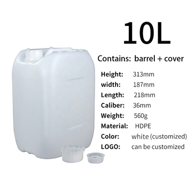 HDPE van 560g 10L Plastic Container met Plastic Duurzaam Handvat