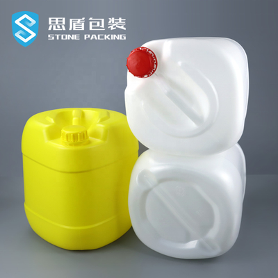 Chemische Vloeibare UFU 5 Gallons Plastic HDPE Container Witte Geel