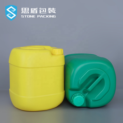 Chemische Vloeibare UFU 5 Gallons Plastic HDPE Container Witte Geel