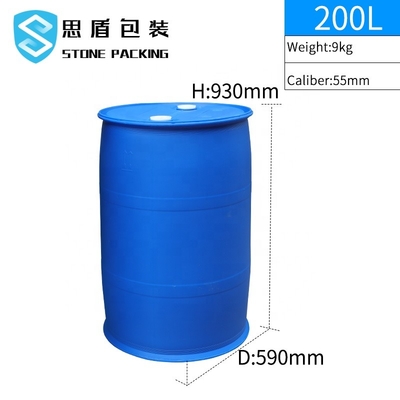 Verzegelde Olie Blauwe Plastic Trommels 55 Gallonvaten 200 Liter met Dubbel Deksel