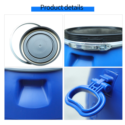 Rond Plastic HDPE 100% 120l Blauw Chemisch Open Vat