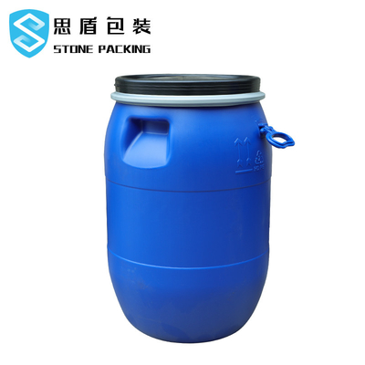 Rond Plastic HDPE 100% 120l Blauw Chemisch Open Vat