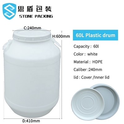 Water Vloeibare Multifunctionele 60l Plastic Trommels met Dekking 2.3kg