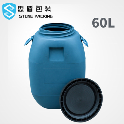 HDPE 100% 60L Blauwe HDPE Plastic Containertrommel met Deksel