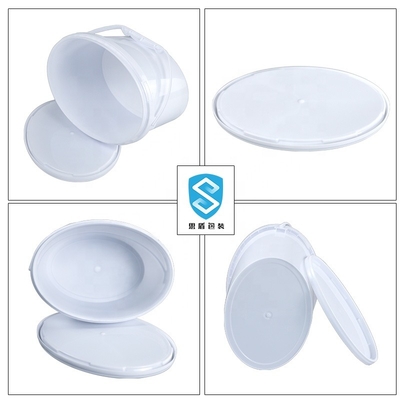 De ovale Ovale Ronde Emmer van 1 Gallon Chemische Containers met Deksel 265*265mm