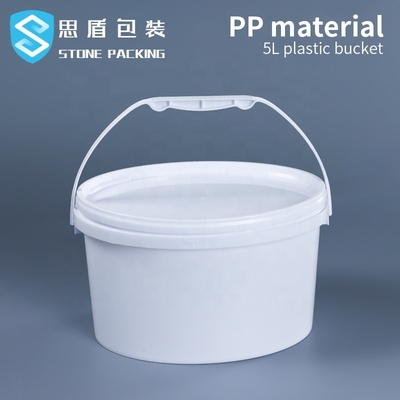 De ovale Ovale Ronde Emmer van 1 Gallon Chemische Containers met Deksel 265*265mm