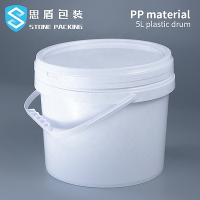 Dia 222mm Witte 5l Chemische Ronde Plastic Containers 360g van pp
