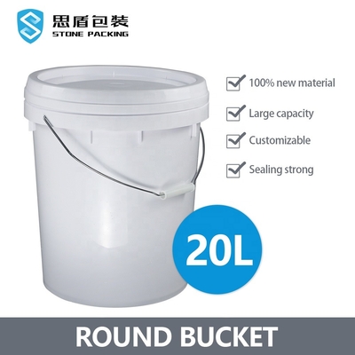 Gallon van GLB van de oliefilter de Witte Vijf de Emmer van de 20 Literverf met Deksel ISO9001