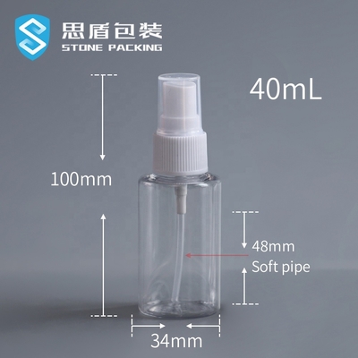Rekupereerbare 40ml-de Nevelfles 73*34mm van het Alcohol Transparante HUISDIER