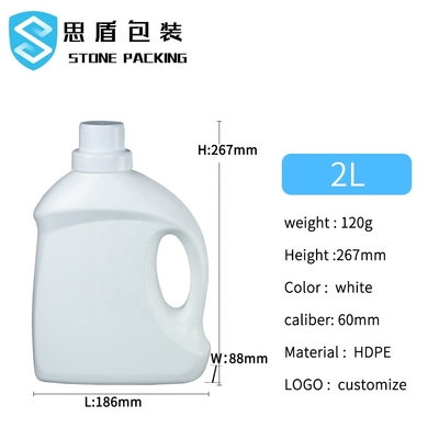 60mm Schroefdekselhdpe Lege Wasmiddelflessen 2kg 5kg