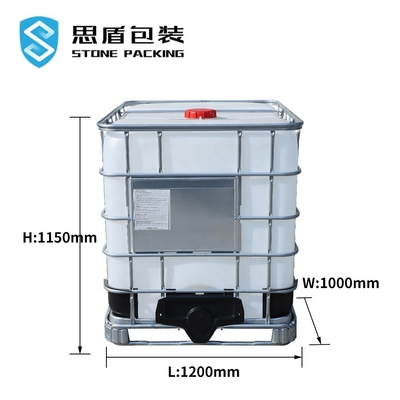 HDPE Metaal Chemische Vierkante Tank 1000 Ltr Tarragewicht 56kg