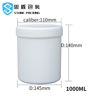 Witte Zwarte 12*140mm 1L Plastic Kruik met OEM van het Schroefdeksel ODM