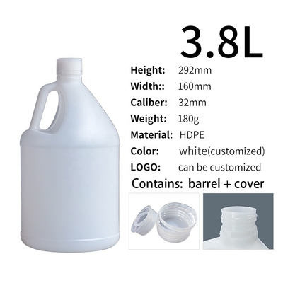 Doorzichtige 3.8L-HDPE om 1 Gallon Chemische Containers met Handvat